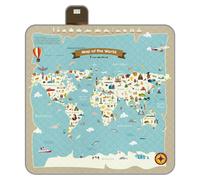 PERLETTI Coperta Pic Nic Impermeabile Bambini - Telo Picni 200x200 cm Mappamondo