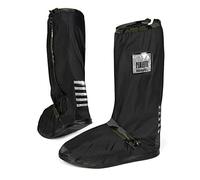 PERLETTI Copriscarpe Impermeabili Alti Neri - Copri Scarpe Catarifrangenti Resistenti e Riutilizzabili con Suola Antiscivolo - Punta e Tallone Rinforzati - Galosce Pioggia Fango (Mimetico, S 36/39)