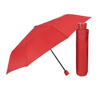 PERLETTI Mini ombrello pieghevole da donna, ultra leggero e compatto, 236 GR, colore: rosso, rosso, taglia unica