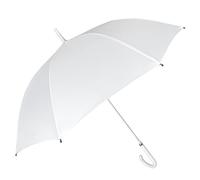 PERLETTI Ombrello da Sposa Bianco - Ombrello Matrimonio Classico Lungo Elegante con Impugnatura Bianca da Cerimonia - Ombrello Pioggia Parasole Antivento Matrimoni Eventi - Diametro 102 cm (Bianco)