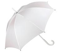 PERLETTI Ombrello da Sposa Bianco - Ombrello Matrimonio Classico Lungo Elegante con Impugnatura Bianca da Cerimonia - Ombrello Semplice Wedding e Eventi - Diametro 96 cm (Classico)
