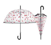 Ombrello Donna Perletti Automatico Parapioggia Cupola Trasparente 61 Ciliegie
