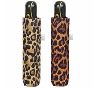 PERLETTI Ombrello maculato apri e chiudi automatica leopardato 98 cm donna 2 tonalità differenti