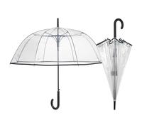 Perletti Ombrello Nero Trasparente Con Bordo 61cm