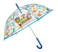 PERLETTI Ombrello Paw Patrol Trasparente Bambini 3 4 5 Anni con Apertura Manuale - Ombrellino Bambino Antivento Chase Marshall Rubble - Ombrello Pioggia Cupola Resistente - Diametro 69 cm (Azzurro)