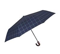 PERLETTI Ombrello Pieghevole Antivento Uomo - Ombrellino Compatto Resistente Ultra Leggero Adulto - Ombrello Apertura e Chiusura Automatica da Viaggio - Diametro 104 cm (Scozzese Blu)