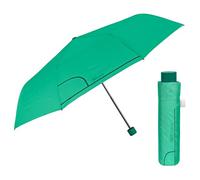 PERLETTI Ombrello Pieghevole Apertura Manuale Donna Uomo - Ombrello Antivento Piccolo da Borsa Viaggio Resistente Leggero - Ombrello Mini Compatto Tinta Unita - Diametro 98 cm (Verde Menta)