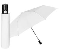PERLETTI Ombrello pieghevole automatico 96 cm di diametro Colore bianco Tessuto poliestere aste nere metalliche Promocion, colorato, único, Casual