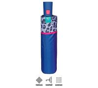 PERLETTI Ombrello pieghevole automatico Animal stampa antivento 96 cm, multicolore, único