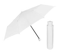 Ombrello pieghevole manuale 98 cm di diametro Colore bianco Tessuto poliestere aste nere metalliche Perletti Promocion, colorato, único, Casual
