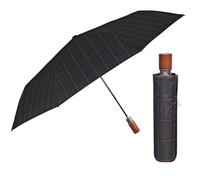 PERLETTI Ombrello Pieghevole Uomo Automatico - Ombrello Piccolo con Fantasia Elegante - Ombrello Resistente Antivento Pioggia Portatile da Zaino - Diametro 96 cm (Linea Blu)