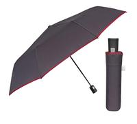 PERLETTI Ombrello Pieghevole Uomo Automatico - Ombrello Piccolo con Fantasia Elegante - Ombrello Resistente Antivento Pioggia Portatile da Zaino - Diametro 96 cm (Grigio)