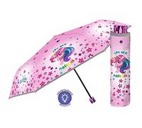 Perletti Ombrello Mini Manuale 8/50 Cm Antivento, Magici Unicorni bambina