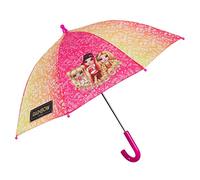 PERLETTI Ombrello Rainbow High da Bambina 3 4 5 Anni - Ombrellino Fucsia e Arancio Manuale Antivento Leggero Bimba - Ombrello Pioggia Bambole Colorato Scuola Materna - Diametro 76 cm (Fucsia)