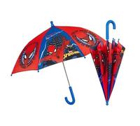 PERLETTI Ombrello Spiderman Bambino Blu Rosso - Ombrello Lungo Spider Man Bimbo 4 5 6 Anni Antivento Resistente - Ombrello Uomo Ragno Apertura Manuale Sicura - Diametro 66 cm (Blu Grande) (blu)