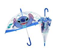 PERLETTI Ombrello Stitch Bambini 45 cm Cupola Trasparente Sistema Antivento in Fibra di Vetro