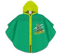 PERLETTI Poncho Antipioggia Bambino Mantella Impermeabile Dinosauri | Bambini 3 4 5 6 Anni Scuola Materna con Cerniera Cappuccio Catarifrangente