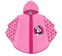 PERLETTI Poncho Antipioggia Minnie Bambina - Mantellina Pioggia Bimba 2 3 4 5 Anni con Cappuccio e Bottoni Minni Mouse - Mantella Impermeabile Bambine Scuola Materna Leggera (2-5 Anni, Fucsia)
