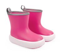 PERLETTI Stivali Pioggia Bambino Bambina Suola Spessa Antiscivolo - Stivaletti Bimbo Bimba Impermeabili Ultra Leggeri - Galosce Bambini Asilo Scuola Materna Bordo Catarifrangente (Fucsia, 30/31 EU)