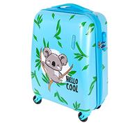 PERLETTI Valigia Bambino con Stampa Koala Rigida - Trolley in ABS Resistente Lucchetto a Combinazione - Bagaglio a mano Manico Telescopico 4 Ruote - 51x35x20cm - 35L (XS)