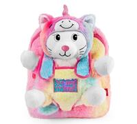 PERLETTI Zainetto Bambina con Peluche Unicorno Kawaii - Zaino Bimba Bimbo Morbido Pupazzo Estraibile - Mini Zaino Regalo Bambino 3 4 5 6 Anni Spallacci Regolabili - Dimensioni 27x21x9cm (Zainetto)