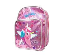 PERLETTI Zaino Borsa Bambino Bambina 2/5 Anni - Zainetto Bimbo Bimba per Scuola Materna Asilo Viaggi - Cartella Scolastica Olografica Capiente con Dettagli Catarifrangenti (Zaino Unicorno con Tasca)