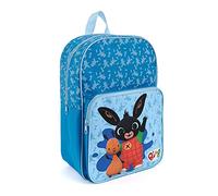 PERLETTI Zaino con Bing e Flop Bambini Scuola Materna Elementare con Tasca Frontale - Zainetto Bimbo per Asilo - Piccola Cartella con Spallacci Regolabili Azzurro Blu - 36x24x12 cm