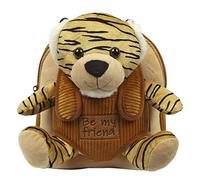 PERLETTI Zaino Peluche Tigre Animale Bambina Bambino 3 4 5 Anni - Zainetto Tigrotto Borsa Bimbo Bimba per Scuola Viaggi - Cartella Scolastica Asilo Morbida e Capiente - 21x27x9 cm (Tigre)