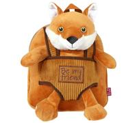 PERLETTI - Zaino per bambini piccolo animale di peluche - Borsa per bambini e bambine 3 4 5 anni con bambola rimovibile per scuola asilo viaggio - Borsa scuola reversibile - 22 x 25 x 3 cm