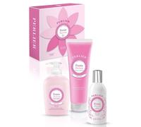 Perlier Fresia Set Doccia Schiuma 250 Ml Sapone 300 Ml Profumo 100 Ml