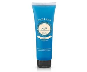 Perlier Gin del Mediterraneo - Doccia shampoo energizzante per il corpo e i capelli, 250 ml