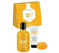 Perlier Honey Miel Cofanetto Regalo Bagno Crema 250ml + Crema Mani 100ml + Sapone 125g