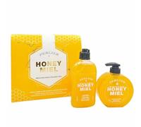Perlier Honey Miel Confezione Regalo Doccia Crema Elisir di Miele 250 Ml e Sapone Non Sapone 300 Ml Con Miele Biologico Italiano