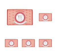 PERLIER Sapone Petali di Rosa del Lancashire 125g, Sapone Vegetale ideale per Viso, Mani e Corpo, Detergente Delicato Effetto Vellutato con Oli Pregiati, Beauty Bar per Tutte le Pelli