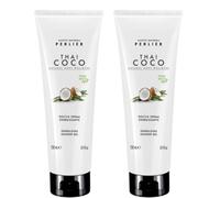 Perlier Thai Coco Doccia Crema Energizzante - Con Puro Olio di Cocco Naturale - Detergente Corpo Idratante e Rivitalizzante - Flacone da 250 ml (1)