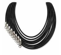 Perlin 10 pezzi collare nero in cotone intrecciato 43 cm con chiusura a moschettone, catena di estensione per ciondolo, gioielli fai da te e uomini