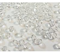 Perlin 1000 acriliche di lusso in plastica di cristallo, 4 mm, distanziatori a doppio cono, adatte per la creazione e la creazione di gioielli, accessori fai da te
