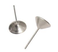 Perlin - 30 orecchini in acciaio inox per 8 mm, argento Xilion, Rivoli, strass cabochon, M558 x 3