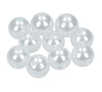 Perlin 500 perline di cera di colore bianco, 3 mm, in plastica, per decorazione da tavolo, per matrimoni, rotonde, decorazioni in filo di madreperla, per fai da te, R234