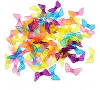 Perlin Ali d'angelo, perline da 20 mm, 200 pezzi, in acrilico colorato, mix di angeli custodi, set fai da te, perline leggere in plastica