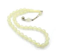 Perlin Collana di preghiera che si illumina al buio, pietre luminose Tesbih Tasbih Tespih Misbaha Subha 33, rosario islamico musulmano rotondo