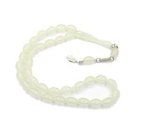 Perlin Collana di preghiera che si illumina al buio, pietre luminose Tesbih Tasbih Tespih Misbaha Subha 33, ovali musulmani rosario islamico musulmano