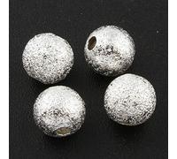 Perlin Perle di metallo Stardust argento perline distanziatore 6 mm rotonde 50 perline gioielli design gioielli M171