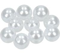 Perlin Perline coltivate di cera da infilare, 3 mm, in finta ABS, 2000 pezzi, rotonde, con fori per gioielli, fai da te, matrimoni, feste, decorazioni per vasi, perline di cera (bianco)