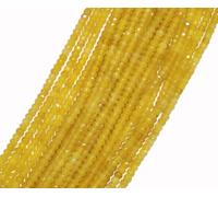 Perlin - Perline di agata e diaspro, 4 mm, rondelle, 110 pezzi, perle semi-preziose per gioielli, collane e braccialetti (agata gialla)