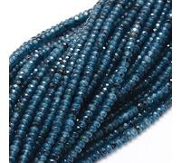 Perlin Perline di filo di agata e diaspro, 4 mm, rondelle, 110 pezzi, pietra semipreziosa per gioielli, collane, bracciali (blu navy)