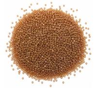 Perlin Perline rocailles da 2 mm, 11/0, marrone AB, 6500 pezzi, perline di vetro, Seed Beads, color ambra, iridescenti, perline marroni per gioielli, per infilare, creare e intrecciare perline