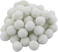 Perlin Pompon bianchi per fai da te, 25 mm, 100 pezzi, grandi pompon | Morbide palline decorative effetto palla di neve per decorazioni natalizie, confezioni regalo, decorazione da tavolo e idee