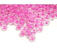 Perlin Rocailles perline in vetro perline indiane perline a seme perline pony 3mm colore interno set 8 colori 8/0 mini rotondo perline a colorazione interna 3300 pz (rosa)