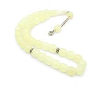Perlin Tesbih - Collana da preghiera che si illumina al buio, 33 perline | Pietre luminose fluorescenti Tasbih Misbaha Subha per Dhikr Ramadan Umrah Hadsch regalo islamico